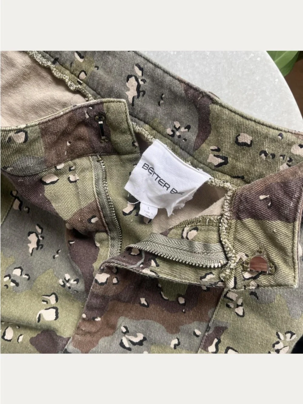 Camo Utility Mini Skirt - Olive & Brown - Picture 6 of 8